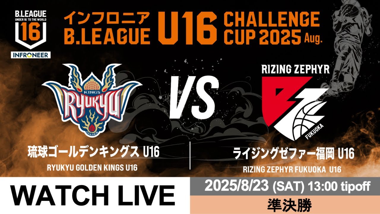 【FULLGAME】琉球 U16 vs 福岡 U16｜インフロニア B.LEAGUE U16 CHALLENGE CUP 2025 Aug.｜2025.8.23