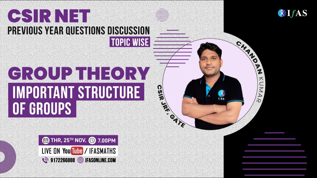 CSIR NET Mathematics Group Theory Previous Year Question Papers Solution L-1