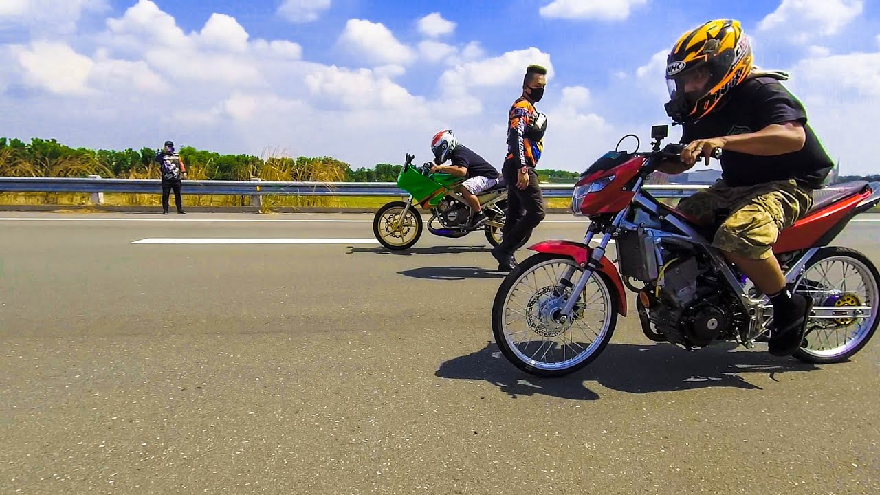 Raider FI 150 (loaded) vs Kawasaki KRR 150 (newly assembled) 3Km speedtest