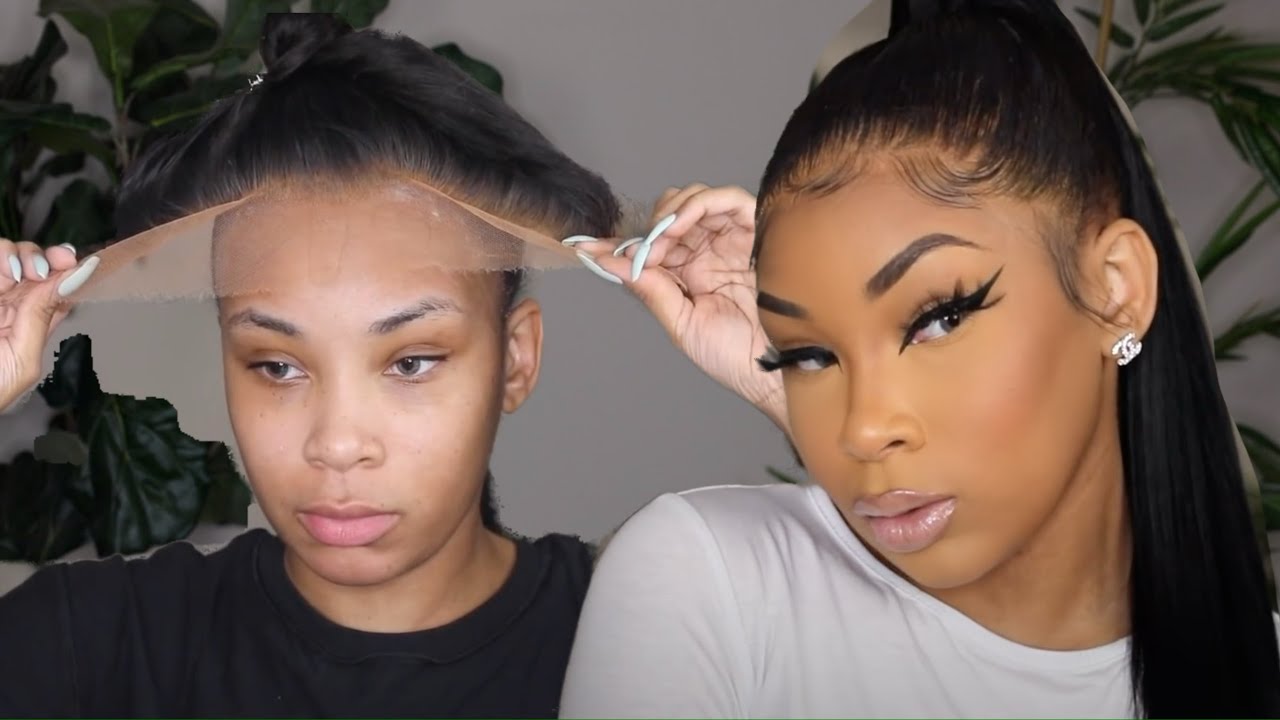 Установка парика HD с фронтальным хвостом с помощью клея Allmighty Bond Lace Glue | Aaliyahjay