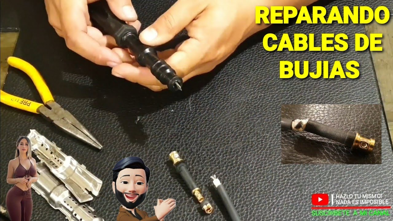 Como reparar cable de bujias  nada dificil, fácil y rápido