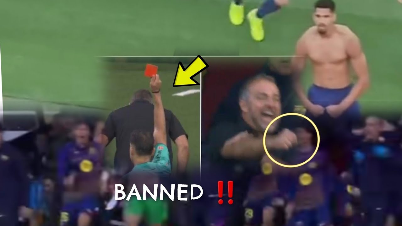 Crazy!! Watch Hansi Flick celebration after Araujo goal for Barcelona vs Girona that got him banned 