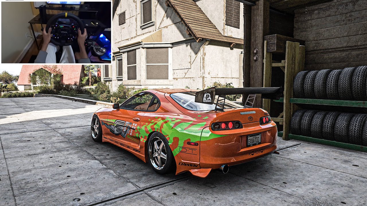 Paul Walker's Toyota Supra MK4 - Forza Horizon 5 | Steering Wheel Gameplay
