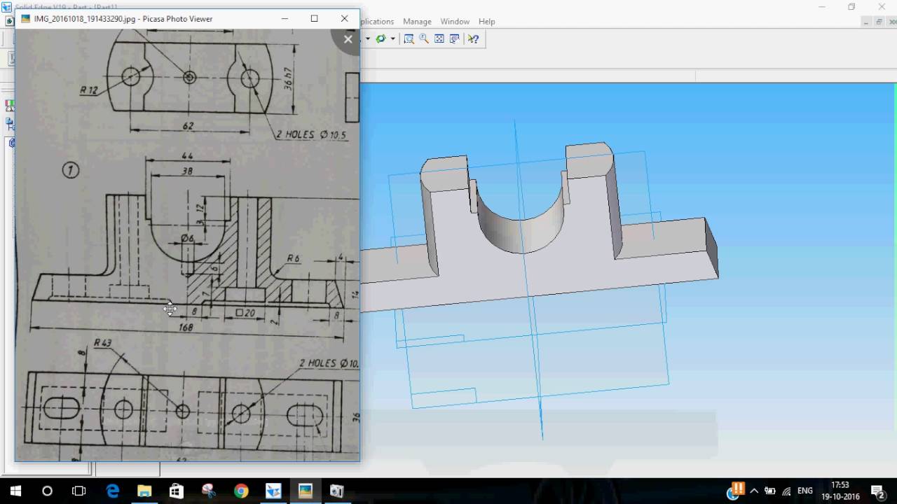 Solid Edge | Plummer Block | Part 1 - Body