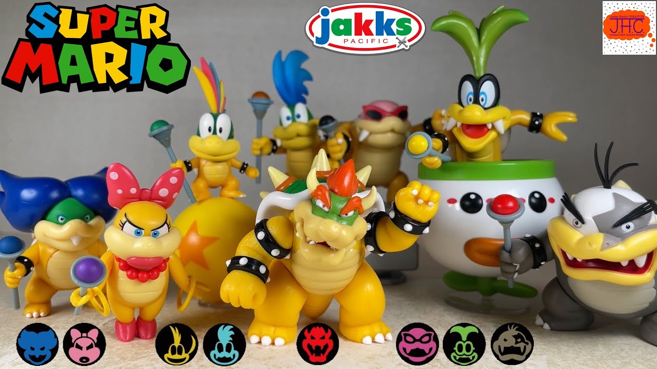 KOOPALINGS! Super Mario Jakks Pacific Figure Review Bowser Roy Iggy Larry Wendy Lemmy Morton Ludwig