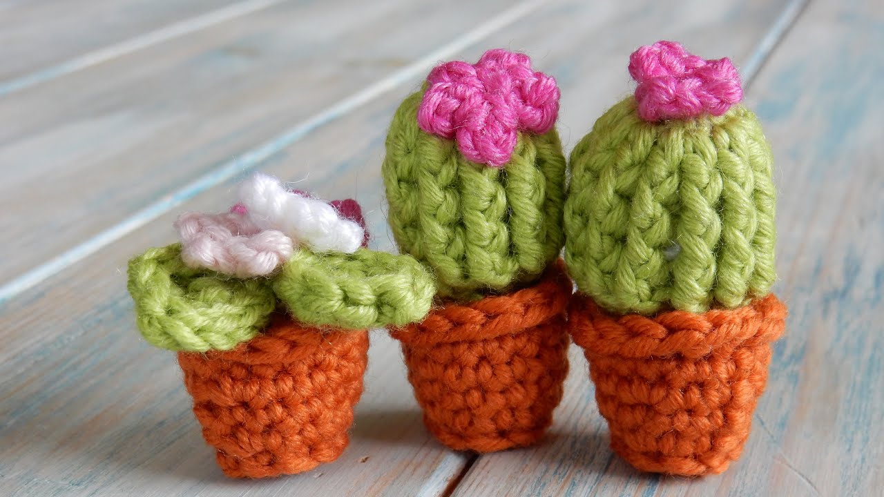 How to Crochet a Mini Cactus and Terracotta Pot