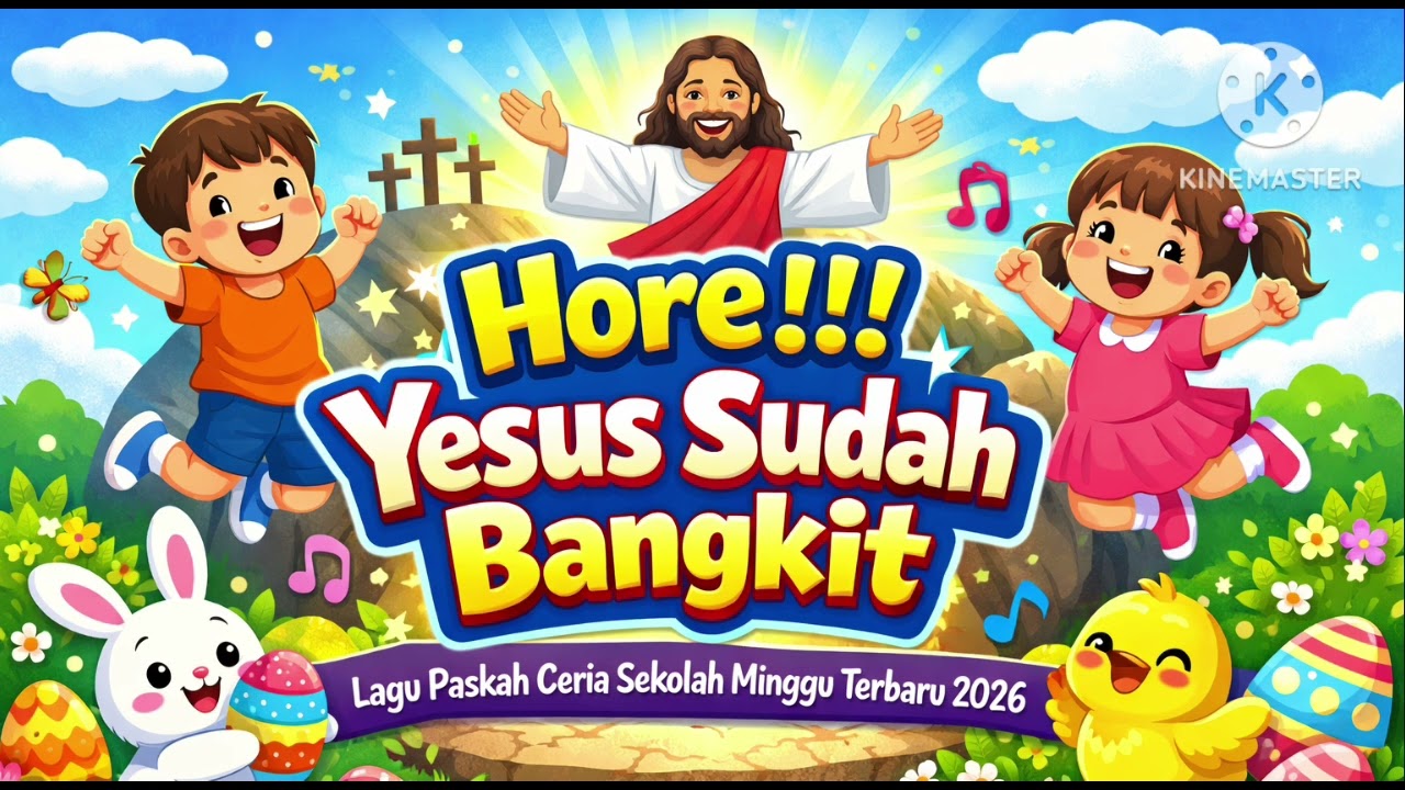 LAGU PASKAH SEKOLAH MINGGU TERBARU 2026 - Hore Hore Yesus Bangkit | Ficky & Fidel