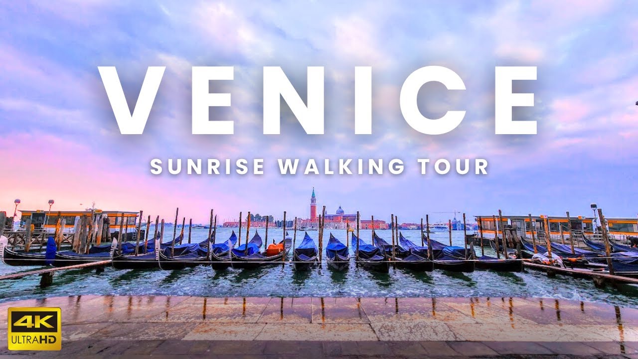VENICE - In the Early Morning (Less Crowds!) - Lovely 4K Sunrise Walk