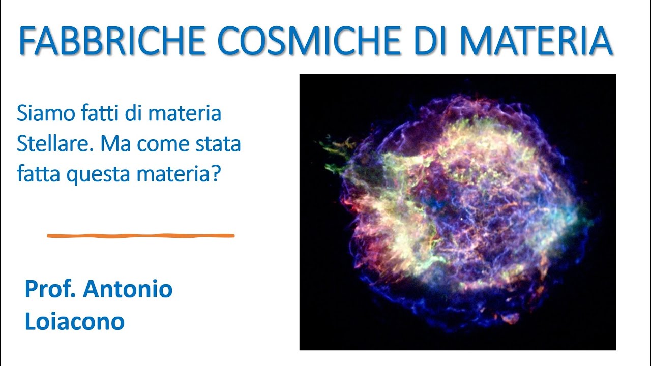 L'ORIGINE DEGLI ELEMENTI CHIMICI DELLA TAVOLA PERIODICA