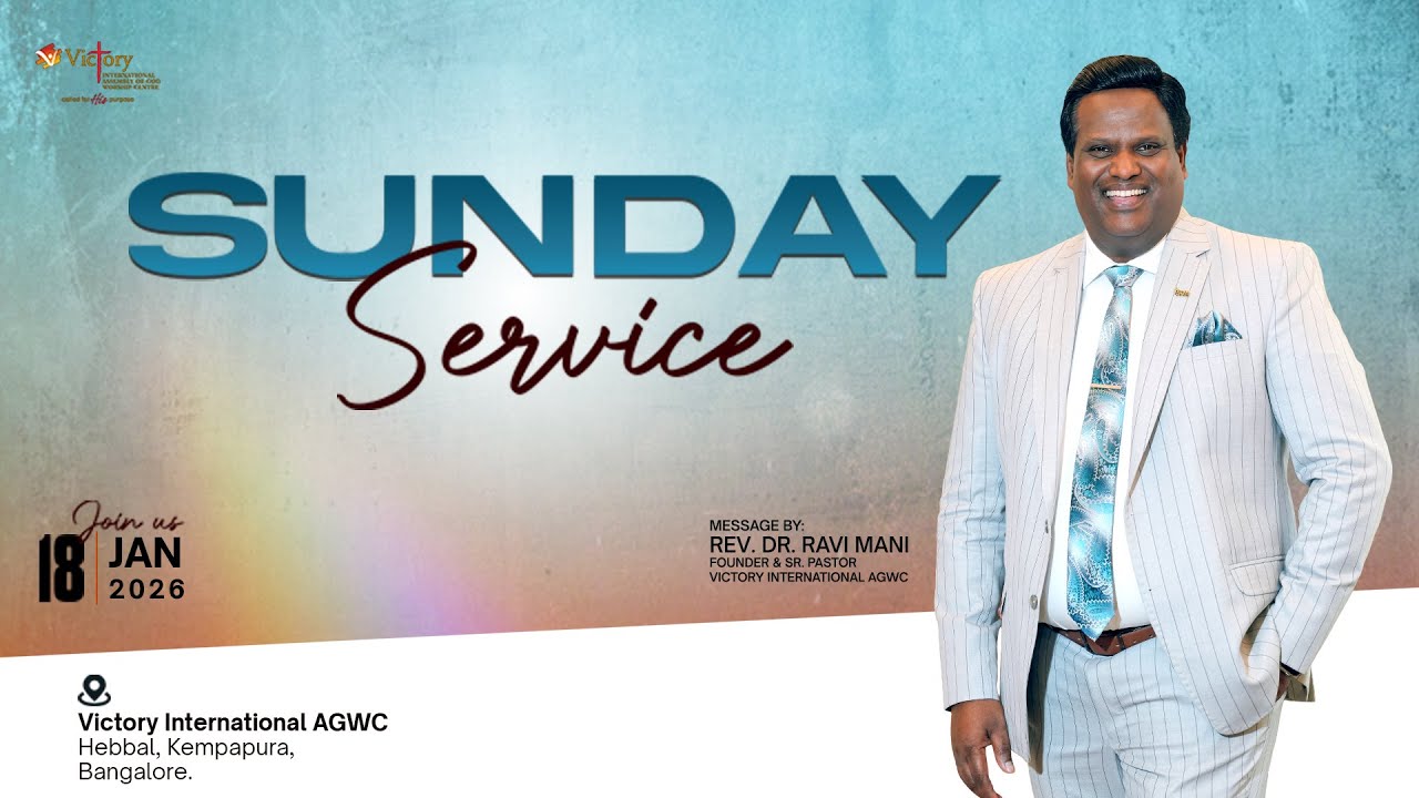 🔴 🅻🅸🆅🅴 18th January 2026 | Sunday worship 2nd Service | Rev. Dr. Ravi Mani