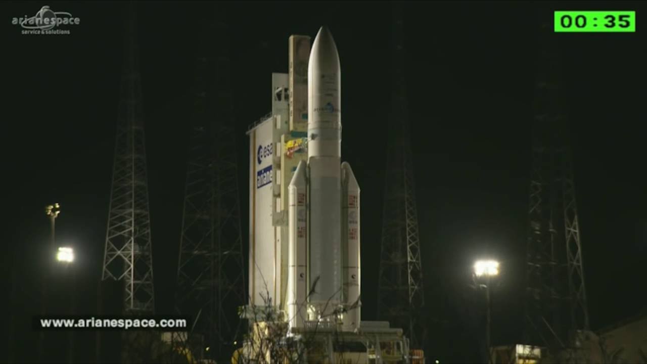 Ariane 5 lifts off two communications satellites Intelsat 33e & Intelsat 36