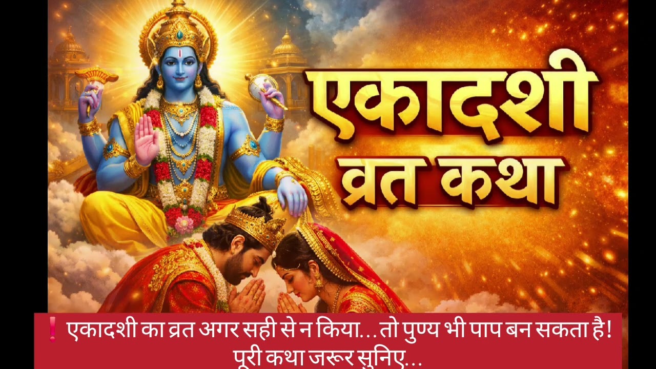 ✨ एकादशी व्रत जो बदल देता है भाग्य ✨श्री हरि की कृपा पाने का सबसे सरल मार्ग👉 पूरी कथा सुनना न भूलें🚩