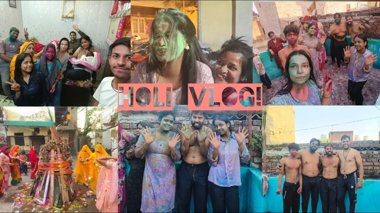 Holi vlog🔥🎨|sab bhoot bangye🤣|Ritika vlogss✨