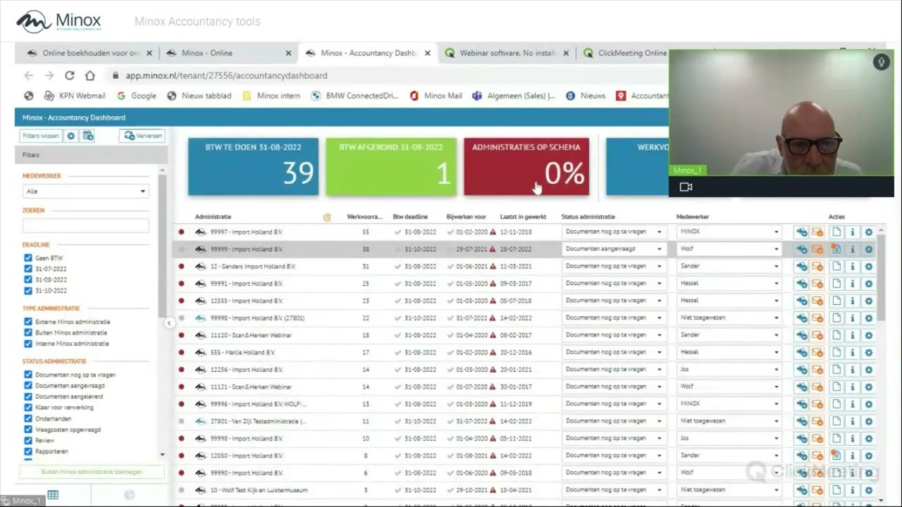 Webinar - Minox Accountancy dashboard en accountancy tools