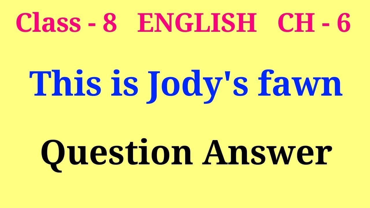 This is jody's fawn question answer