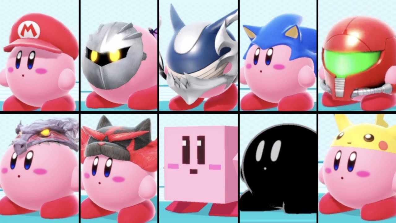 Super Smash Bros. Ultimate -All kirby hats and powers（full edition）