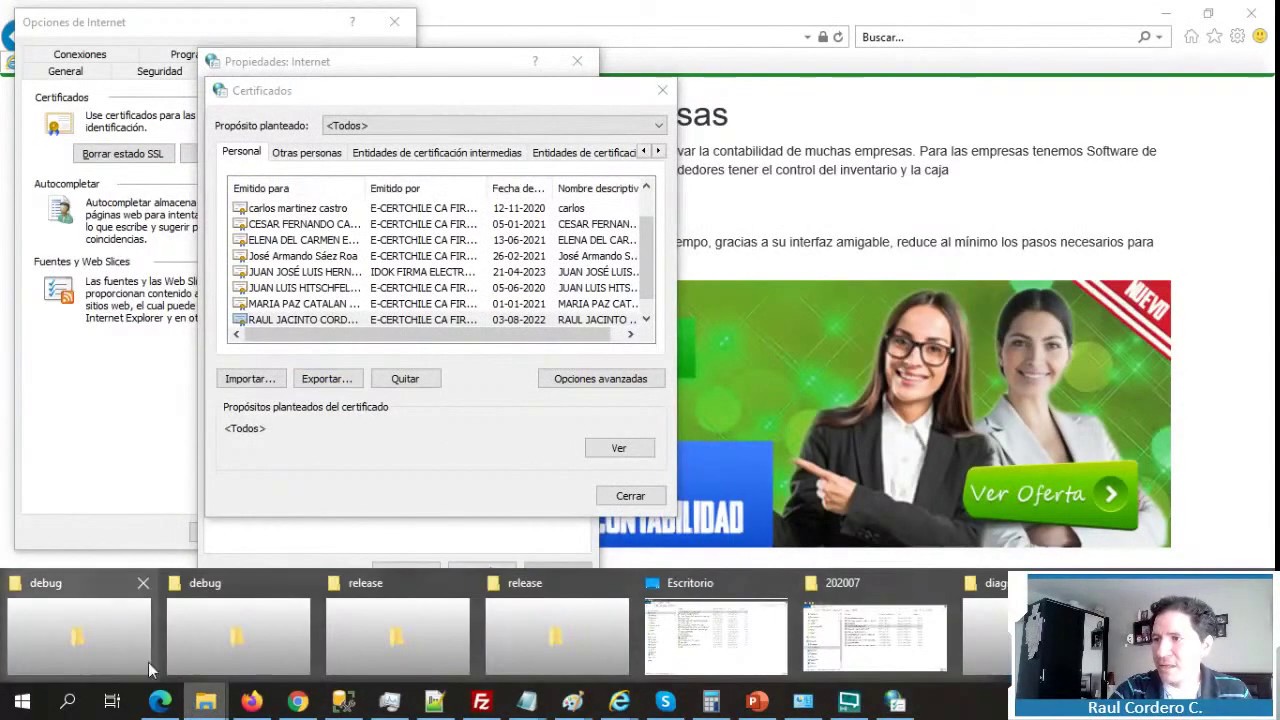 Exportar Certificado Digital o Firma Digital de SII a archivo PFX