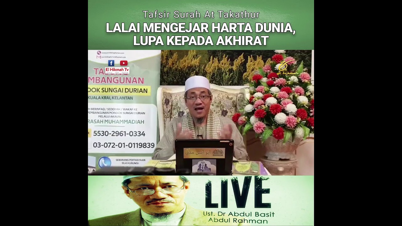 AAM 2020 Tafsir Surah At Takathur [Ep2]; LALAI MENGEJAR HARTA DUNIA,LUPA KEPADA AKHIRAT.