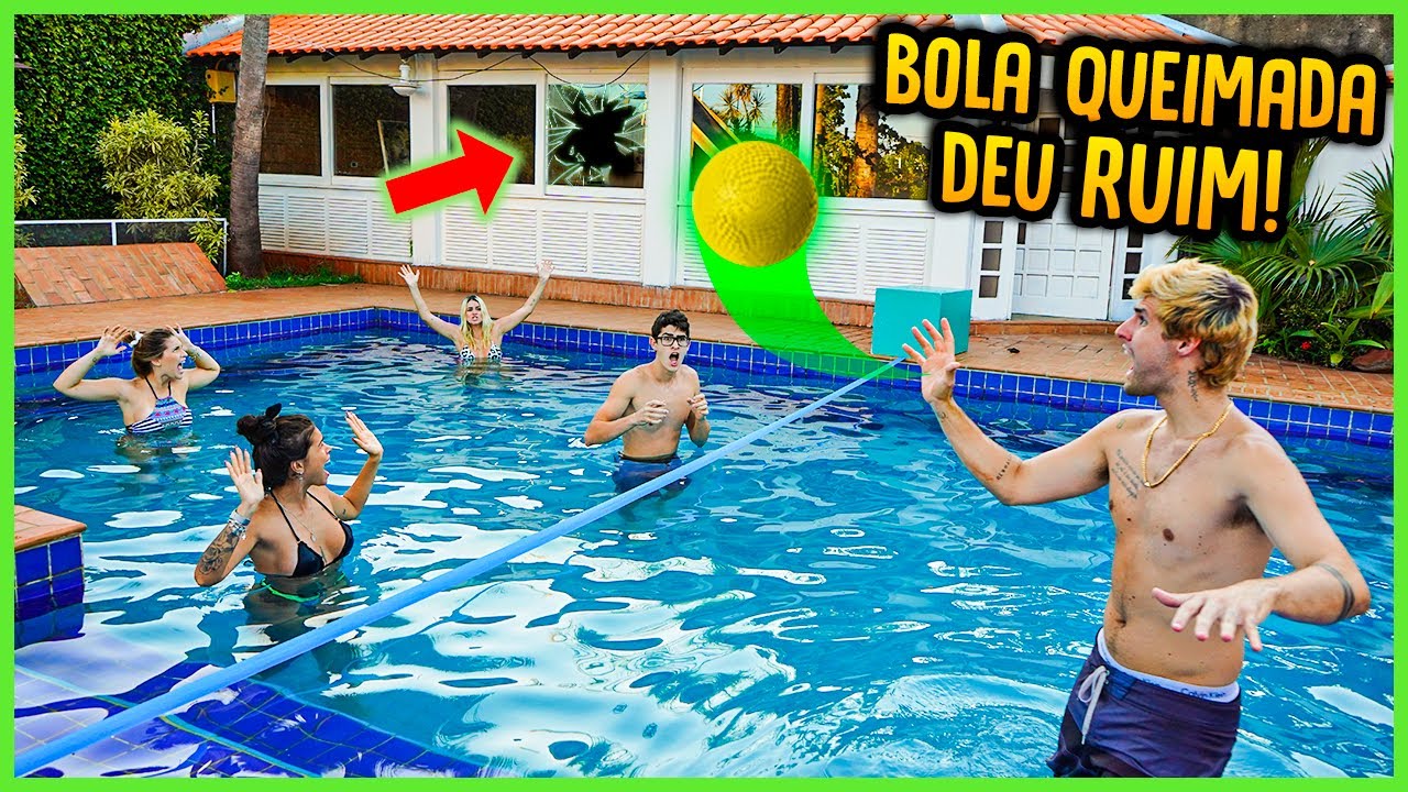 FOMOS JOGAR BOLA QUEIMADA NA PISCINA E DEU MUITO RUIM!! [ REZENDE EVIL ]