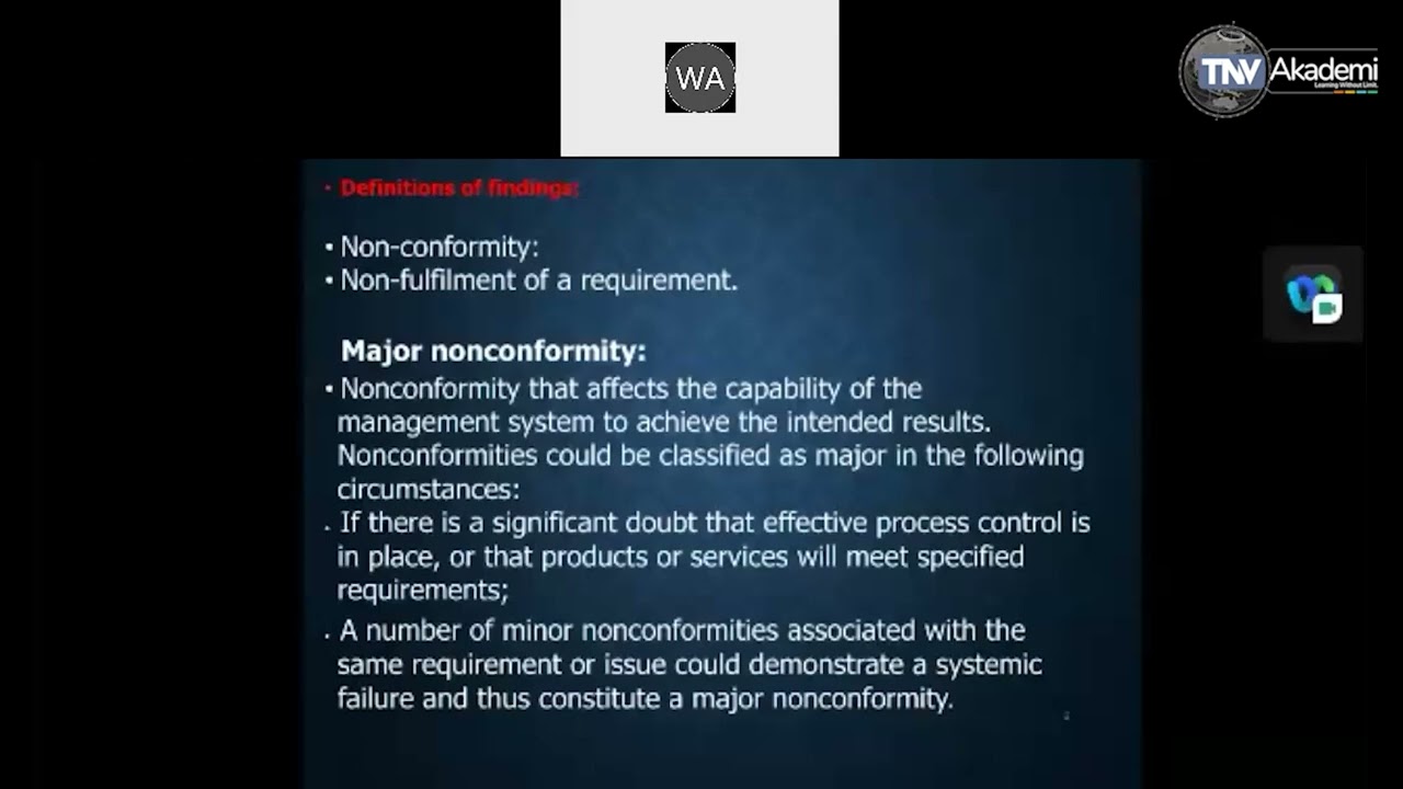 How to write a Non Conformity?