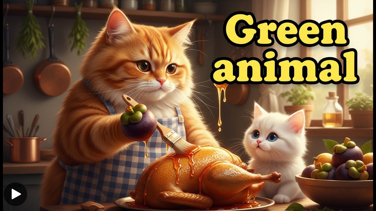 Orange Cat Makes Epic Roasted Duck! 🐾🦆