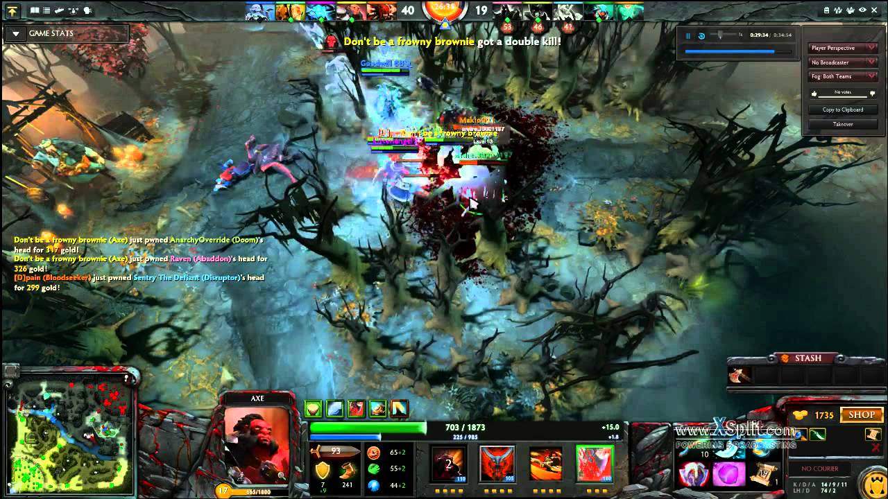 DOTA 2 Axe 5 dunks