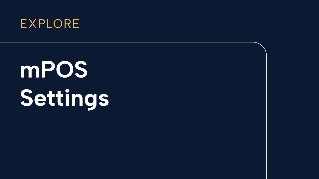 mPOS Settings