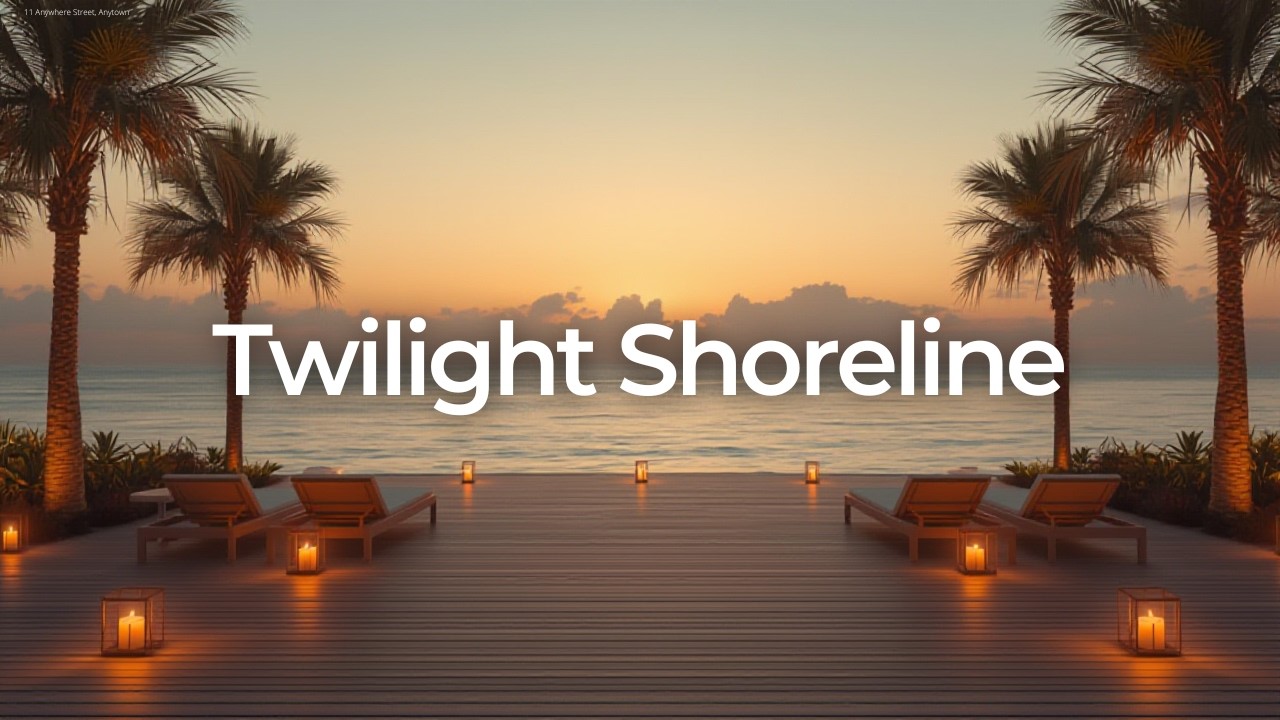 Twilight Shoreline Calm Ambient Waves for Beach Bar Ambience Lounge Beach Background Chill Out Music