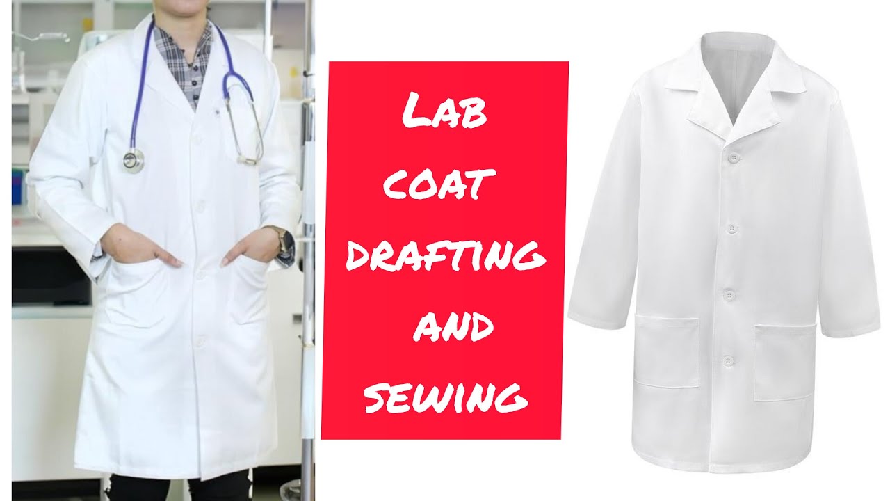 How to Draft, Cut & Sew a Lab Coat| Simple and easy method| #medical #jacket tutorial