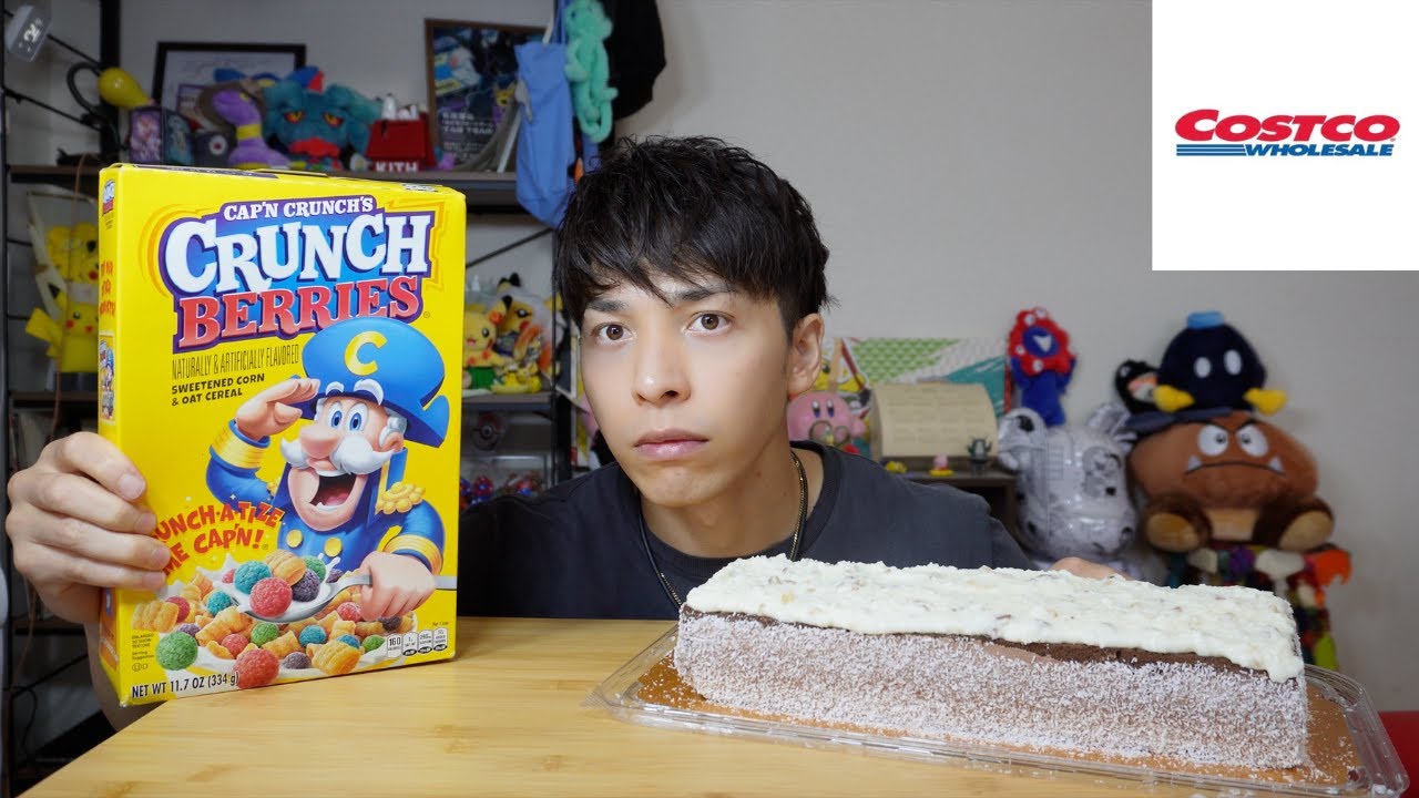 【コストコ】シリアルとコストコのジャーマンバーケーキ食べたよ【大食い】
