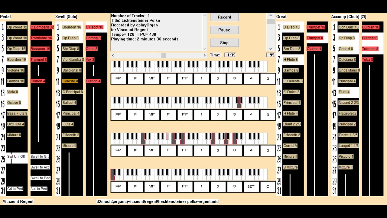 eplayOrgan Liechtensteiner Polka