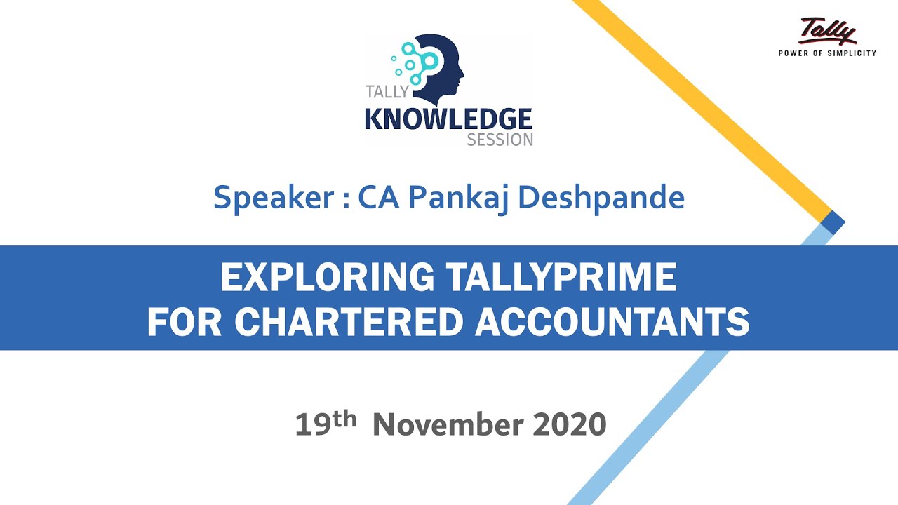 Exploring TallyPrime for Chartered Accountants | Tally Knowledge Session