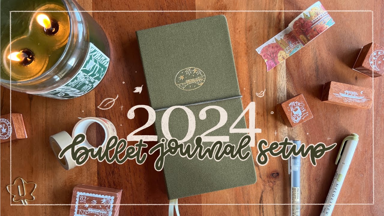2024 Bullet Journal Setup 🍃 Plan with Me | Travel Notebook