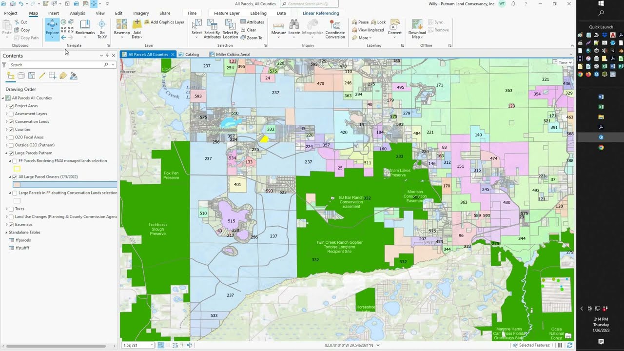 ArcGIS Pro - Intro to Large Parcels Putnam (feature layer)