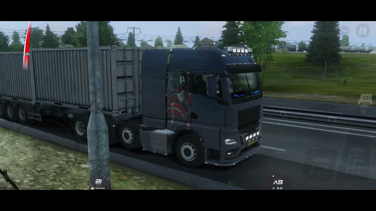Truckers of Europe 3, transporte de contêiner e dia chuvoso 🌧️