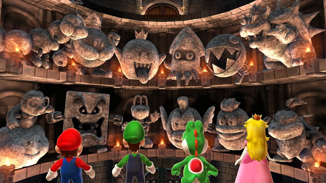 Mario Party 9 Boss Battles - Mario Vs Luigi Vs Yoshi Vs Peach (Master Difficulty)