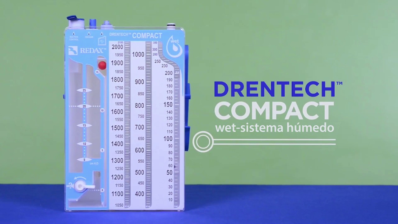 DRENTECH COMPACT: Drenaje toracico de 3 cámaras sistema húmedo.