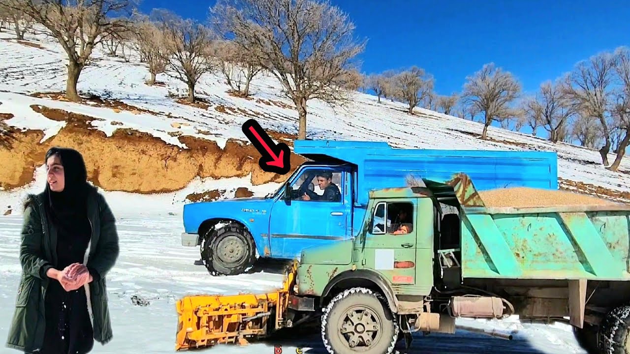 Zainab and Mohammad get stuck in the snowy mountain path: Family farming on the farm