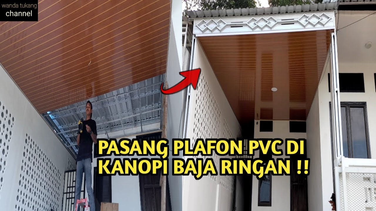 #PROJECT RENOVASI TERAS !! PASANG PLAFON PVC DI BAGIAN KANOPI DEPAN TAMPILAN NYA JADI LEBIH KEREN !!