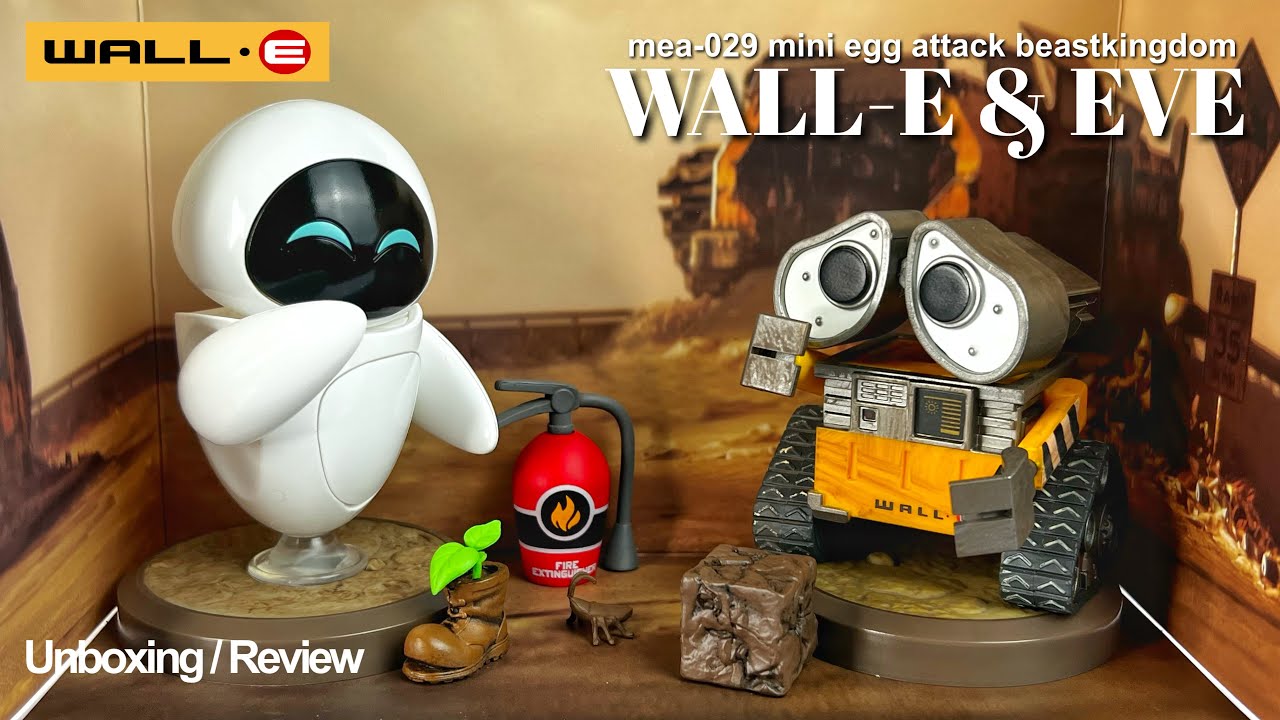 Beast Kingdom MAE-029 WALL-E SERIES : WALL-E & EVE 2 PACK - Toy Unboxing Review / Silent Vlog