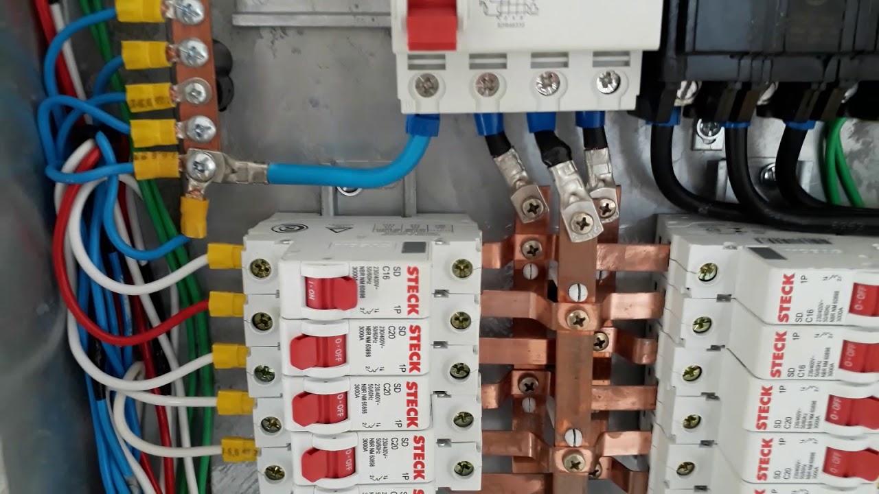 Como montar quadro de disjuntores trifásico circuitos de 127 volts