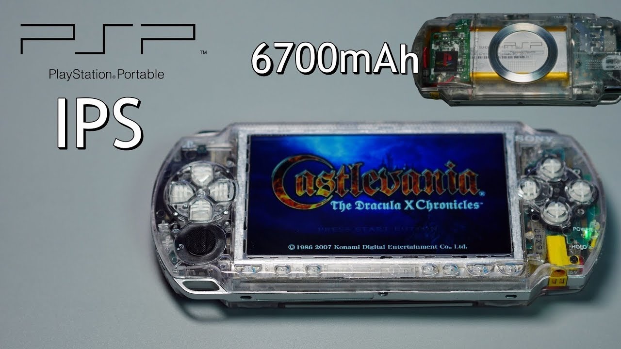 IPS 디스플레이와 6700mAh 초대용량 배터리를 장착한 끝판왕 PSP/Monster PSP with IPS display, 6700mA ultra-capacity battery