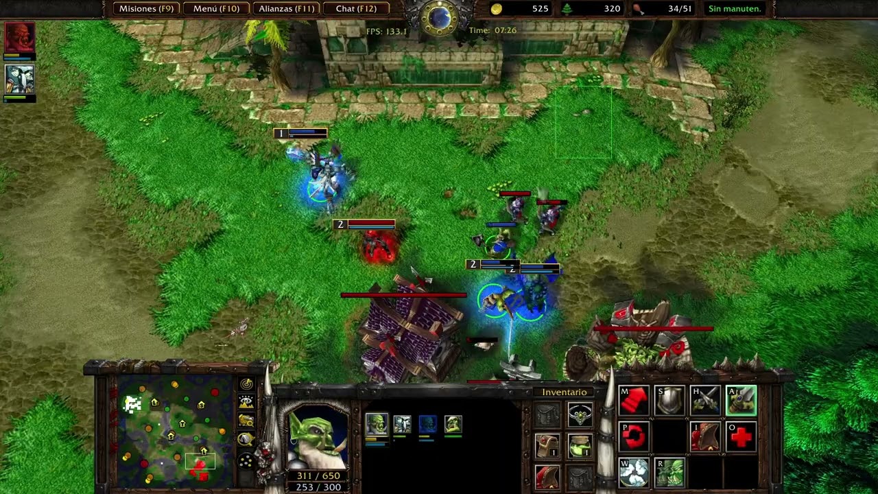 Warcraft III Champions: Gabzo (Orc) vs hisisters (Night Elf)