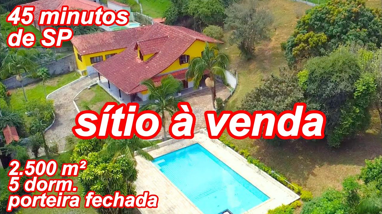 103 - SÍTIO À VENDA 45 MINUTOS DE SP PORTEIRA FECHADA 2.500 M²  5 DORMITÓRIOS LAGO NASCENTE INTERNET