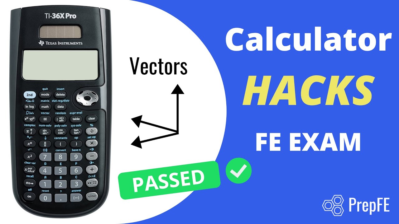 Get EASY FE Exam points - Vector Problems with TI-36x Pro Calculator