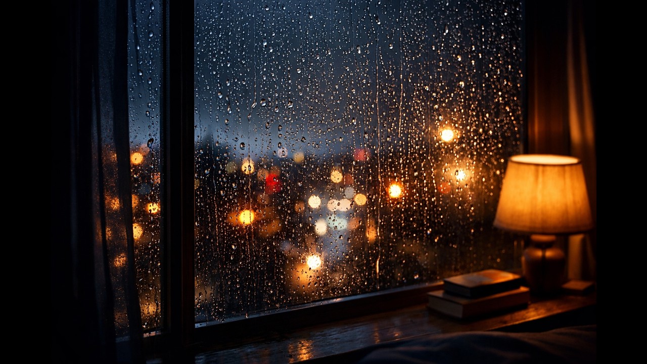 Rain on Window Sounds for Sleep – Cozy Night Rain Ambience (3 Hours)