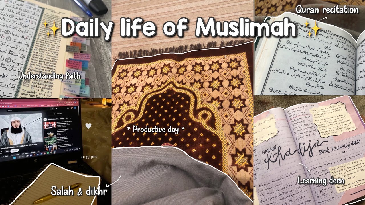 Muslimah Vlog ☁️✨|fajr,dikhr,journaling about hazrat khadija bint khuwaylid (Ra),lecture & more | 🌙🌷