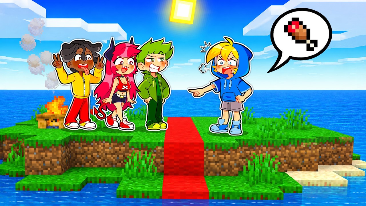 I Miei AMICI Hanno DIVISO L'isola A Metà Su Minecraft!