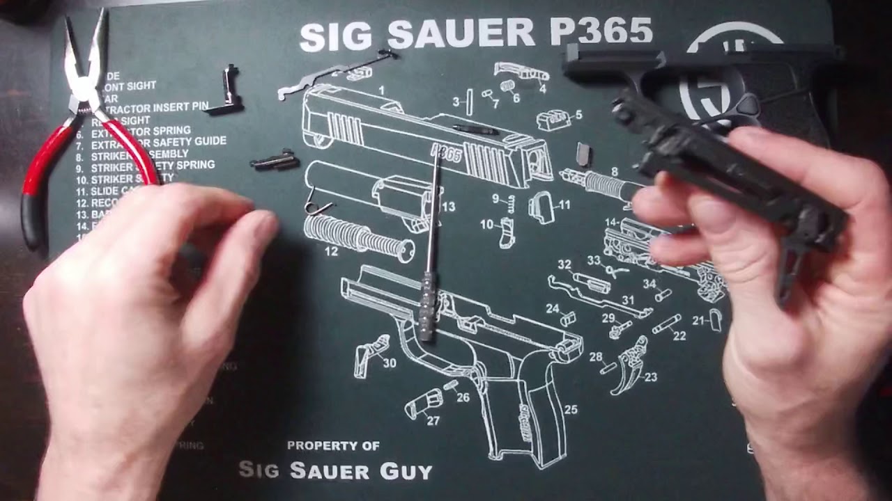 Видео по установке рычага предохранителя и затворной задержки Sig Sauer P365