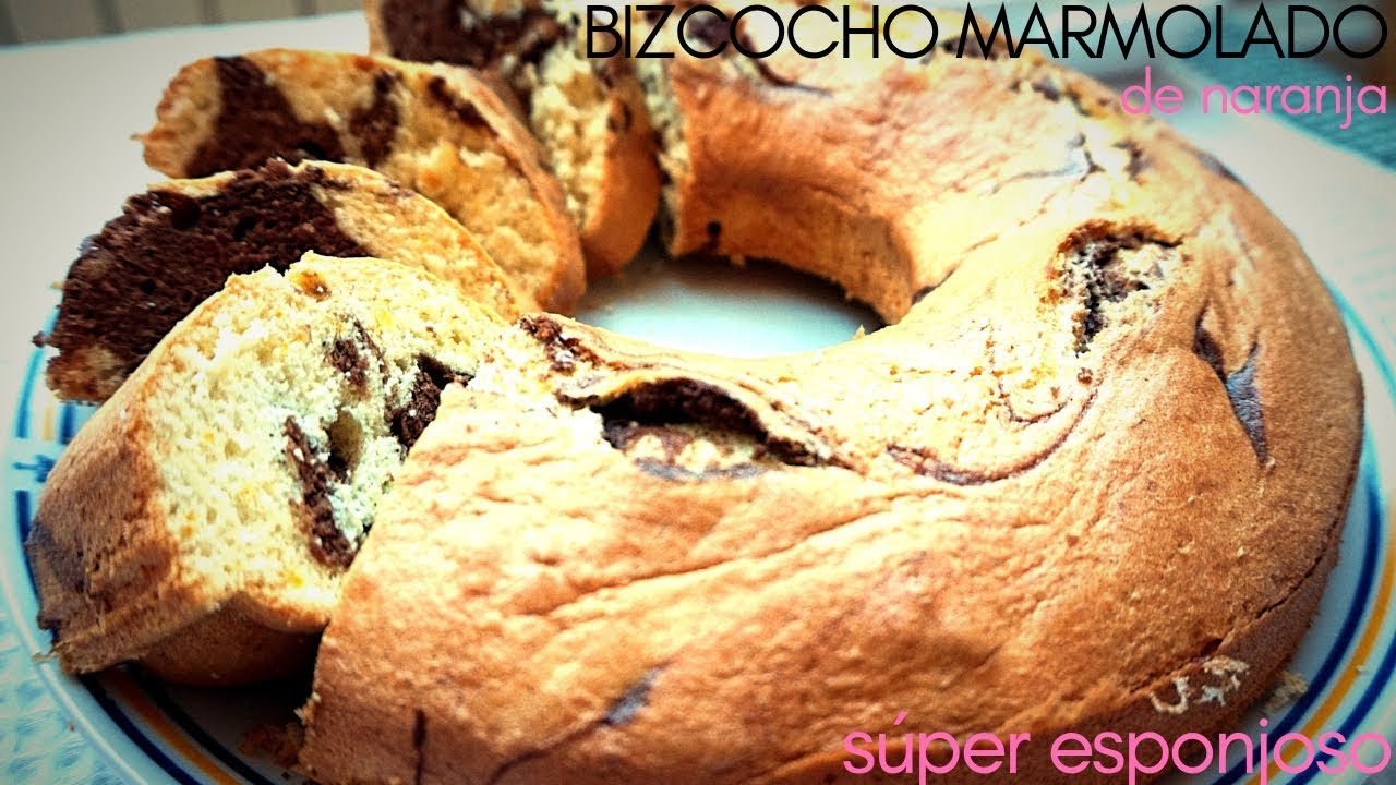 Bizcocho 🍰 MARMOLADO de 🍊 NARANJA (muy esponjoso)